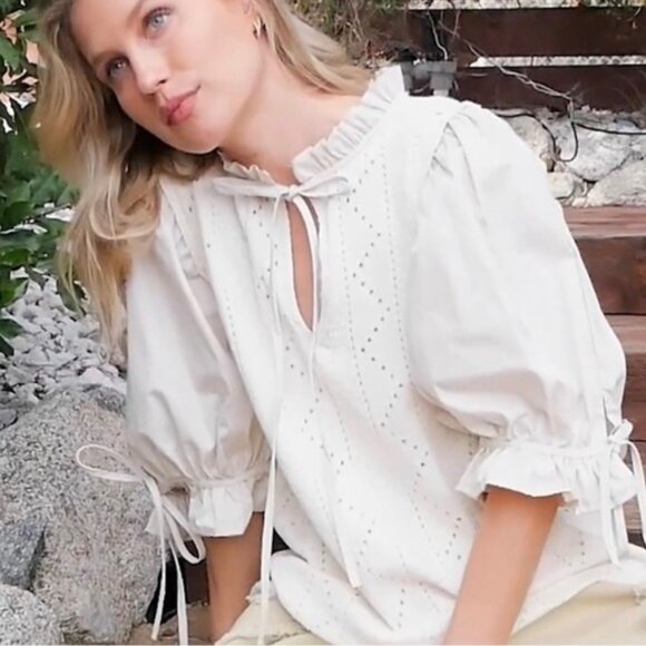 The PENELOPE Puff Sleeve Sweater Top - Picture 2 of 6